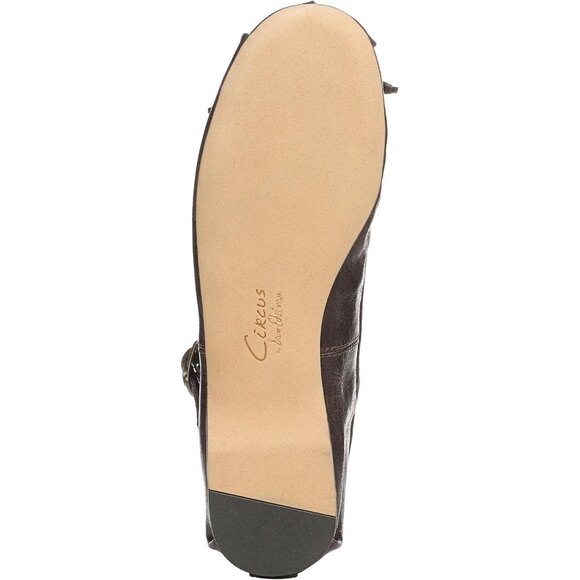 Circus NY by Sam Edelman Women's Chocolate Polyurethane Cross Strap Ballet Flat - Picture 4 of 6